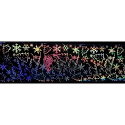 Folii de transfer cu modele de Craciun Transparente Holografice F171